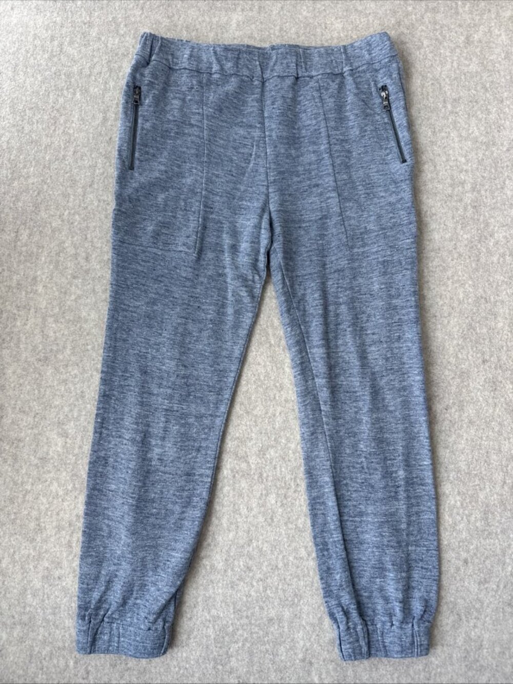 J Brand Susan Heathered Linen Sweatpants Cuffed Ankle Womens Large